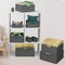 Sorbus Woven Basket Bin Set - Shelf Storage for Household Items - Stackable with built-in Carry Handles (9 Pack)